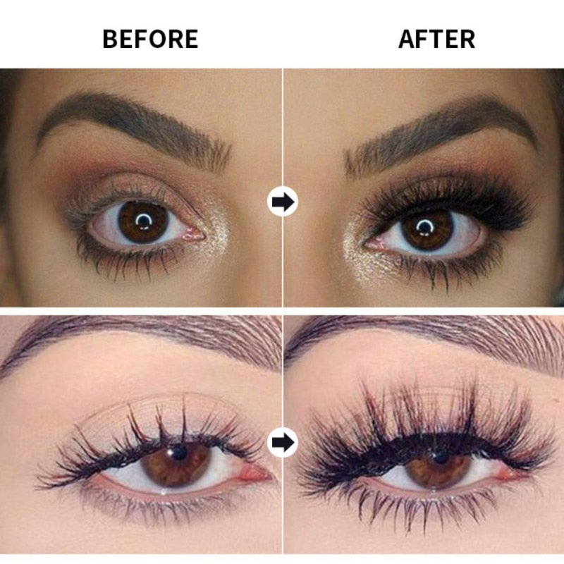 Black Natural Curling Mascara Waterproof Eyes Makeup Longwear Eyelashes Sweat-proof Lengthening False Lashes Maquiagem Thick